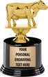 Crown Awards Cow Trophies with Custom Engraving, 5.75" Personalized Dairy Cow Trophy
