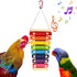 Chicken Xylophone Toy for Hens & Birds - Colorful Suspensible 8-Key Metal