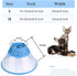 Cat Cone Collar for Recovery, Elizabethan After Surgery, Clear Soft Neck E-Collar for Kitten Puppy Dog Pet - M in Blue