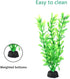 AQUANEAT Fish Tank Plants, 10pcs Plastic Green Decorations for Aquarium