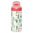 Wfrish 12 oz Colorful Cacti Flowers Kids Water Bottle with Straw Lid Insulated Stainless Steel Travel Tumbler BPA-Free