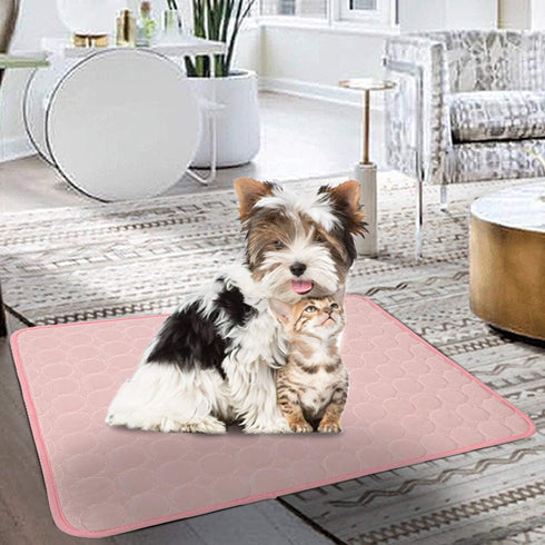 Pet Cooling Mat for Dog Cat, Washable Reusable Ice Silk Self Cooling Pad, Pet Sleeping Blanket for Beds and Couches