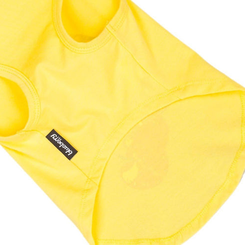 Blueberry Pet Cherry Soda Candy Cotton Dog Tank Top, Sunshine Yellow, Back Length 14", Pack of 1