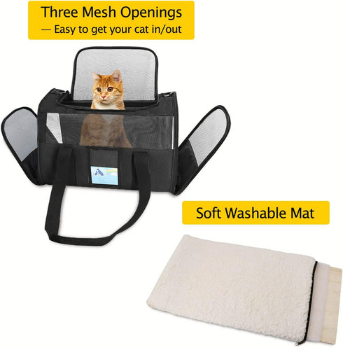 15 Lbs, Refrze Pet Carrier Airline Approved, Cat Carriers for Medium Cats Small Cats, Soft Dog Carriers for Small Dogs
