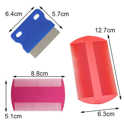 6 Pcs Pet Flea Combs for Dogs and Cats, Hair Removal Massaging Shell Combs in Random Colour