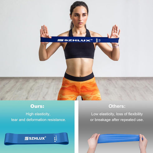 SZHLUX Resistance Bands Set with Instruction Guide and Carry Bag, Versatile for Body Sculpting
