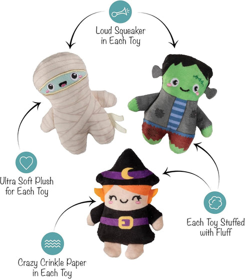 3 Set,Pet (662192) Fringe Studio Pet Toy, Ghouls Wanna Have Fun Plush Dog Toy PCS Shop Collection