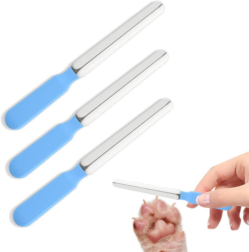 Qulkws Small Dog Nail File Set, 3Pcs Professional Nail Grooming Tool, Metal Emery