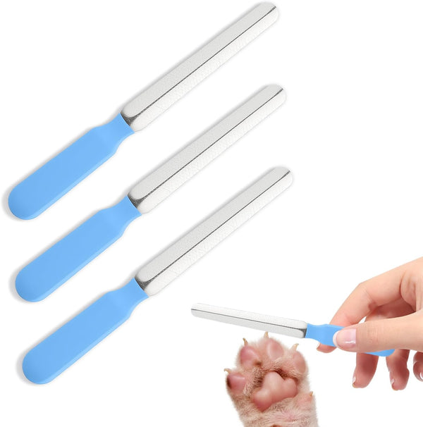 Qulkws Small Dog Nail File Set, 3Pcs Professional Nail Grooming Tool, Metal Emery