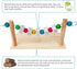 Hamster Wood Ledge Platform with Lava Stone Block Chew Toys, Wooden Shelf for Chinchilla, Guinea Pig, Gerbil