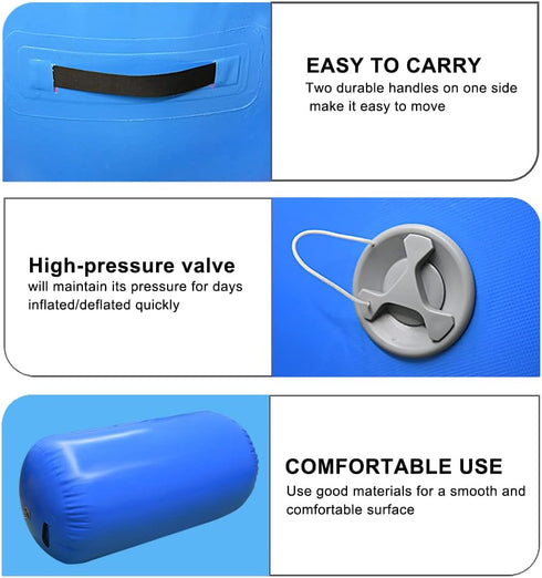 GLANT Inflatable Air Mat Tumble Track - Round Gymnastics Springboard