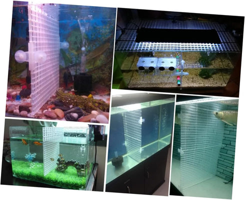 Fish Tank Separator Grid, 1 Set Aquarium Divider Panels, Spliced Lattice Plate for Betta Aquarium Supplies
