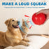 4.5” Heavy Duty Squeaky Dog Balls - 4 Pack Indestructible Toys for Medium Large Dogs, Spike Balls for Clean Teeth