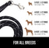 Gorilla Grip Heavy Duty Dog Leash, Strong Reflective Rope, Soft Handle for Night Walking, Black, Durable Puppy Training