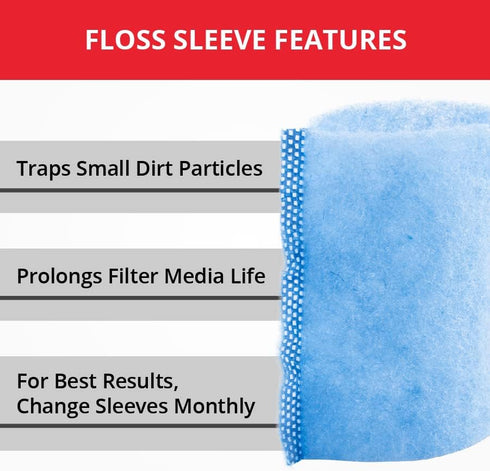 Marineland Magnum 200 Polishing Internal Filter Floss Sleeve, Traps Small Dirt Particles, 1 Ct