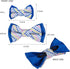 Blueberry Pet Polka Dots Handmade Detachable Bow Tie Adjustable Dog Collar in Pastel Blue, Small, Neck 12"-16"