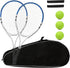 Pre-Strung Lightweight 27 Inch Tennis Racket Set for Adults, Men, Women, Students with Balls, Carry Bag, Overgrips