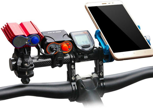 GUB 31.8MM Double Clamp Carbon Fiber Super Long Bike Handlebar Extender Mount Bracket Stand