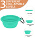 Portable Collapsible Dog Bowl - Food Grade Silicone, Large Capacity, Easy to Wash, Ideal for Outdoor Camping (Green)
