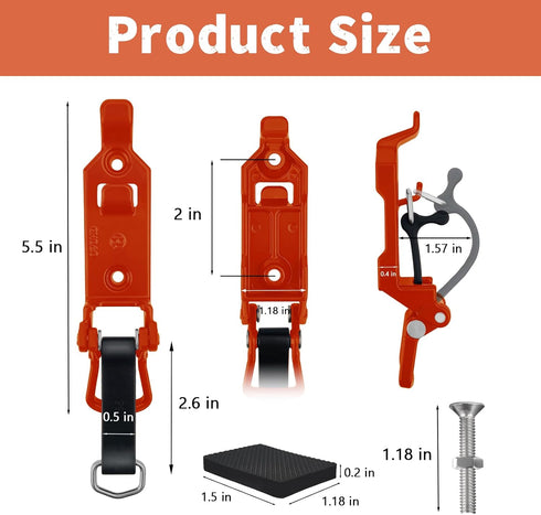 Bazen 4 PCS Shovel Rack- Perfect Overlanding Gear and Off-Road Accessory for Trucks- Securely Mounts on Roof Rack- Tool