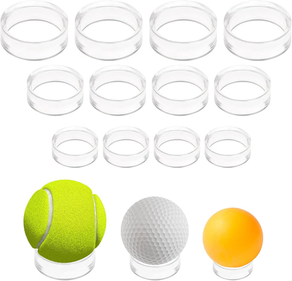 Aysatogc 15Pcs Baseball Holder, Ball Stand Baseball Stand Sphere Holders for Display Clear