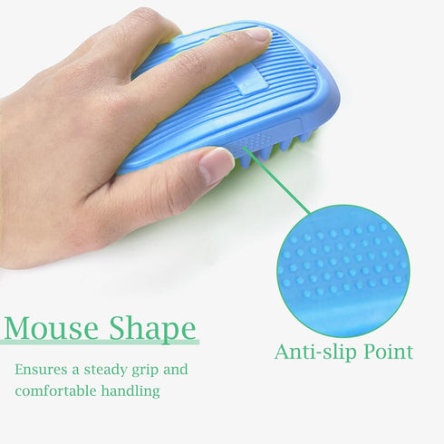 Dog Bath Brush - Pet Silicone Shampoo Brush, Rubber Shower Wash Curry Brush for Shedding Grooming and Massage