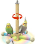 Pawfly 360 Rotating Bird Perch Toy, Interactive Spinning Bird Stand Parrot Perch,