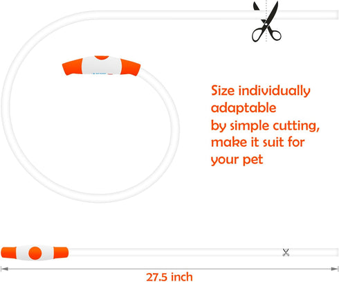 Led Dog Collar, BSEEN USB Rechargeable Flash Necklace Light for Small Medium Large Dogs, Orange