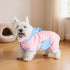 HELAIMAY 1 Color Block Absorbent Pet Bathrobe, Soft Bath Towels Hooded Robe for Dogs and Large Cats, Puppy Washable