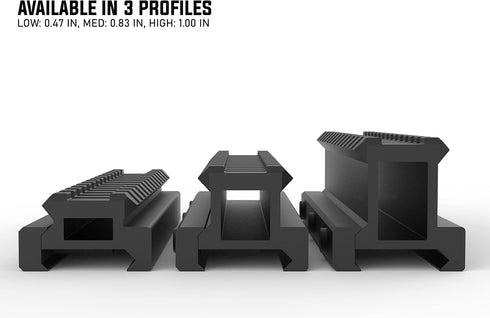 Monstrum Lockdown V3 Picatinny Riser Mount with Recoil Stop Base, 5.5 inch Length, 0 or 20 MOA