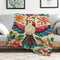 PALNKART Bird Flowers Leaves Lightweight Flannel Blanket for Sofa Bed Travel Camping Chair,