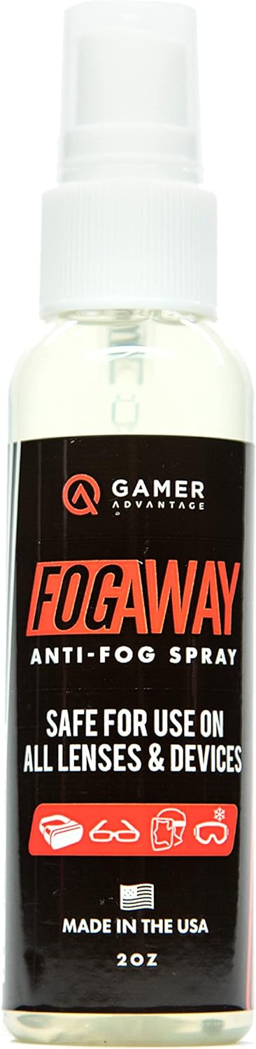 Gamer Advantage FogAway - Anti Fog Spray for Swim Goggles, Glasses, and