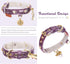 PetsHome Cat Collar, Dog Collar, Bling Rhinestones PU Leather Adjustable Pet Collar for Big Cat and Small Dog