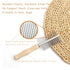 Dog Cat Pet Comb, Double-Sided Grooming Brush with Wooden Handle for Removing Mats, Debris, and Tangles.