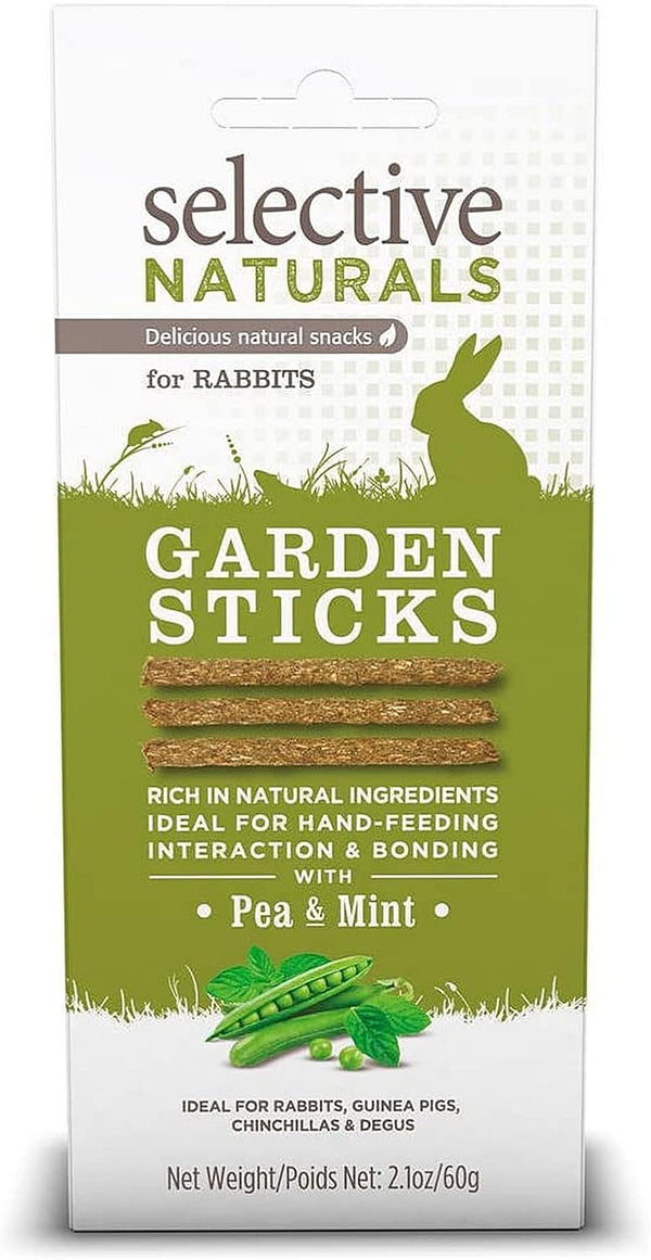 Selective Naturals Garden Sticks Pea & Mint for Rabbits, 2.1-Ounce