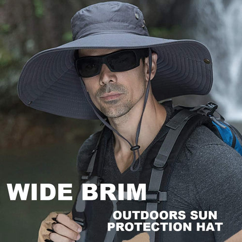 Peicees Super Wide Brim Sun Hat, Men Women Fishing Bucket Hat, Safari Cowboy Hat