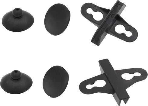 20Pcs Aquarium Isolation Plate Suction Cup Divider Holders Bracket, Plastic Sheet Divider for Fish Tank (Black)