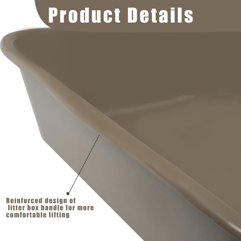 Blaucasa 1 Pack 20" 15" Extra Large Dog Litter Box Pan Tray (ABS Material), Low Entry Jumbo Senior Litter Boxes