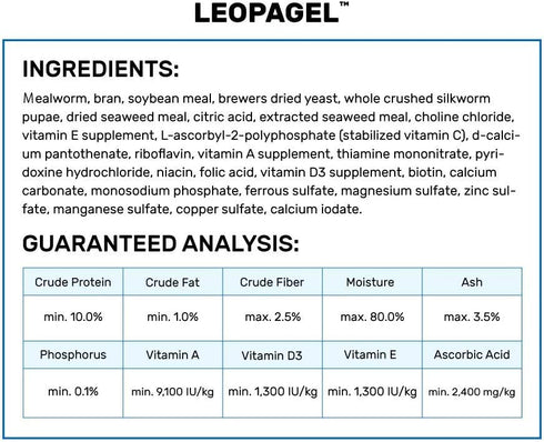 Hikari LeopaGel Food for Insect-Eating Reptiles, 2.11 oz (60g)