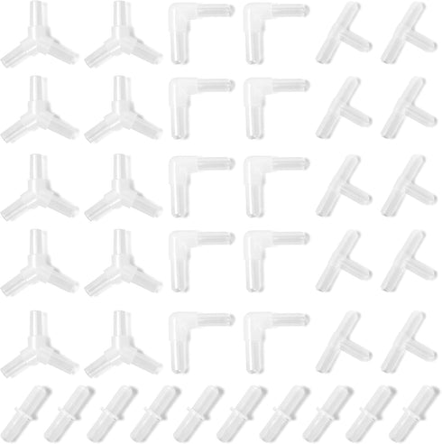 AQUANEAT 40Pcs Aquarium Airline Tubing Connector, Plastic Fish Tank Air Pump Connector