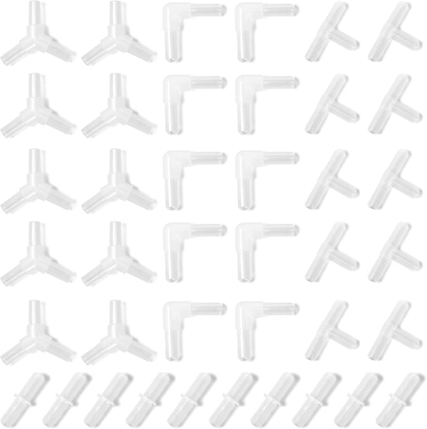 AQUANEAT 40Pcs Aquarium Airline Tubing Connector, Plastic Fish Tank Air Pump Connector