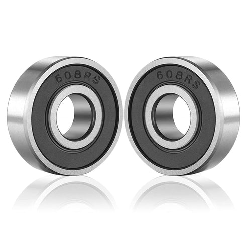 SHKI 10 Pack 608 2RS Ball Bearings – Miniature Deep Groove Bearings for Skateboards, Inline Skates, Scooters