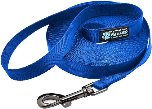 Max and Neo Long Recall Training Leash, 100 Foot, Blue, We Donate One for One for Every Leash Sold