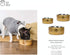 Brave Bark GF Pet Mango Wood Dog Bowl - Removable Stainless Steel Inserts, Stylish Design for Pets (SMALL)