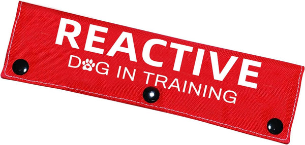 Reactive Dog in Training Funny Red Leash Sleeve Wrap, Dog Accessories for Puppy Owners