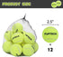 PUPTECK Squeaky Tennis Balls for Dogs, 2.5" Training Bouncy Ball Toys, 12 Packs for Fetch and Exercise