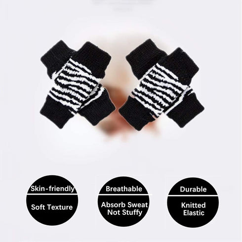 ROZKITCH Pet Dog Elbow Protector, 2PCS Front Leg and 2PCS Back Leg Knee Wrap, Dog Leg Warmer Protector, Black M
