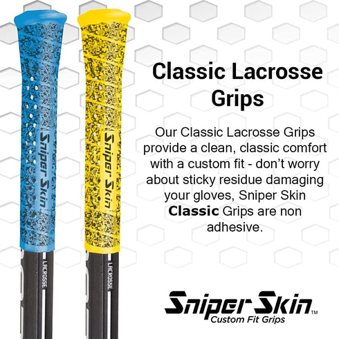 SNIPER SKIN Lacrosse Grips - Waterproof Replacement Grip Wrap, Easy to Install, Strong Sports Grip