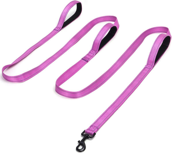 3 Handle Dog Leash, 10FT Triple Handle Reflective Stitching, Heavy Duty Dog Leash, Training Lead for Control and Safety