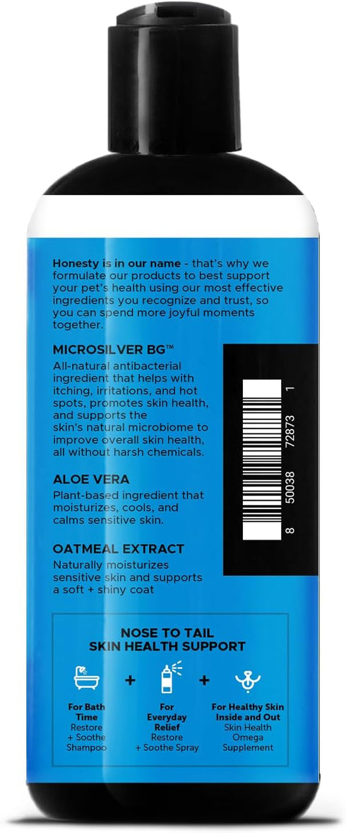 2 1 16oz Pet Honesty Restore + Soothe in Shampoo + Conditioner for Sensitive Skin for Dogs & Cats - Dog Skin and Coat